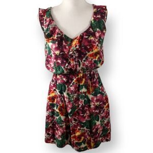 FULL TILT FLORAL DRESS PINK, & GREEN SZ.M EUC
